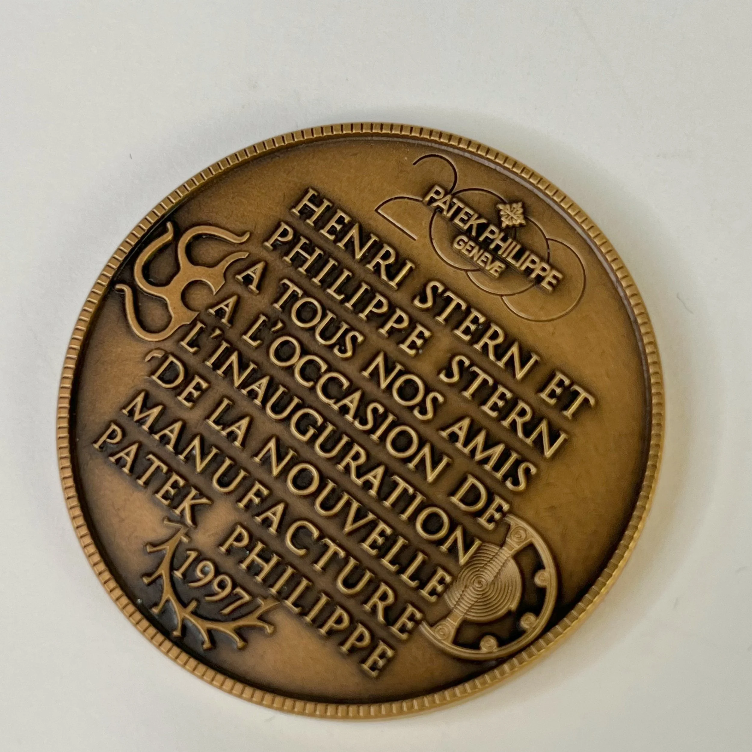 Vintage Patek Philippe Genève 1997 Commemorative Medal with